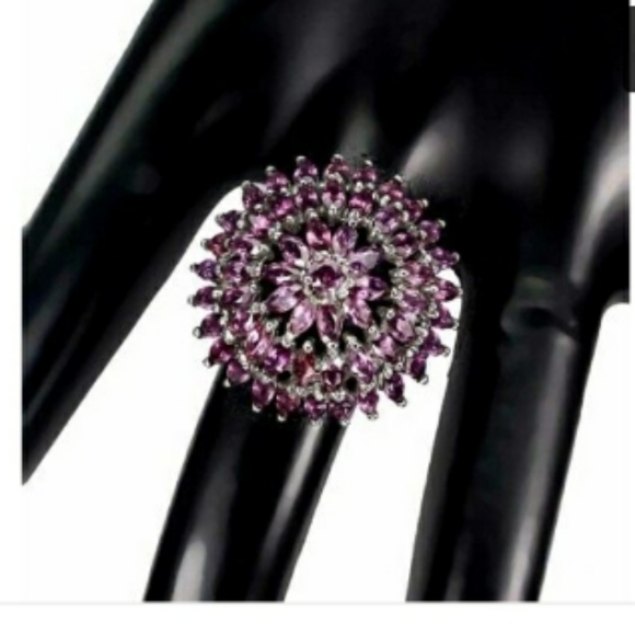 Genuine Raspberry Rhodolite Garnet Ring. W5 - Picture 3 of 3